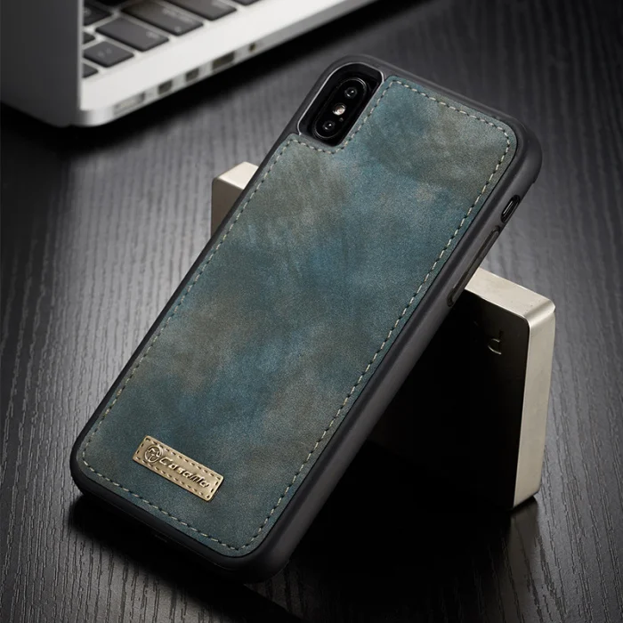 blue Чехол Me чехол для iPhone XS Магнитный винтажный кожаный+ Мягкий ТПУ силиконовый чехол для задней крышки чехол для iPhone X XS Чехлы для MAX XR - Цвет: blue