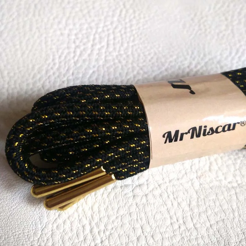 Mr. Niscar 1 пара круглых шнурков металлическая Золотая проволока шнурки спортивные баскетбольные струны шнурки на открытом воздухе походные шнурки для повседневной обуви
