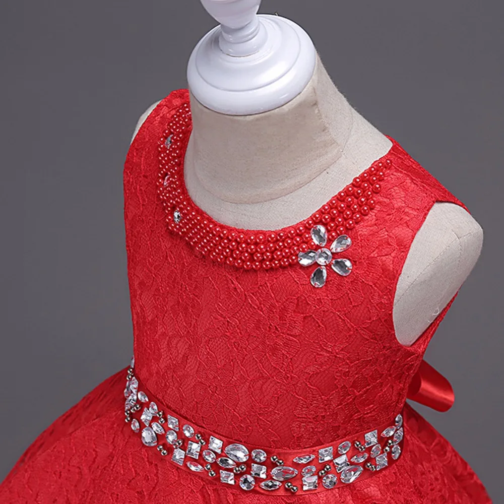 ANGELSBRIDEP/Винтажные кружевные платья с цветочным узором для девочек Короткие