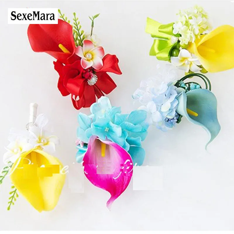 Свадебная маленькая Калла SexeMara свадебная фотография для гостей Шелковый цветок |