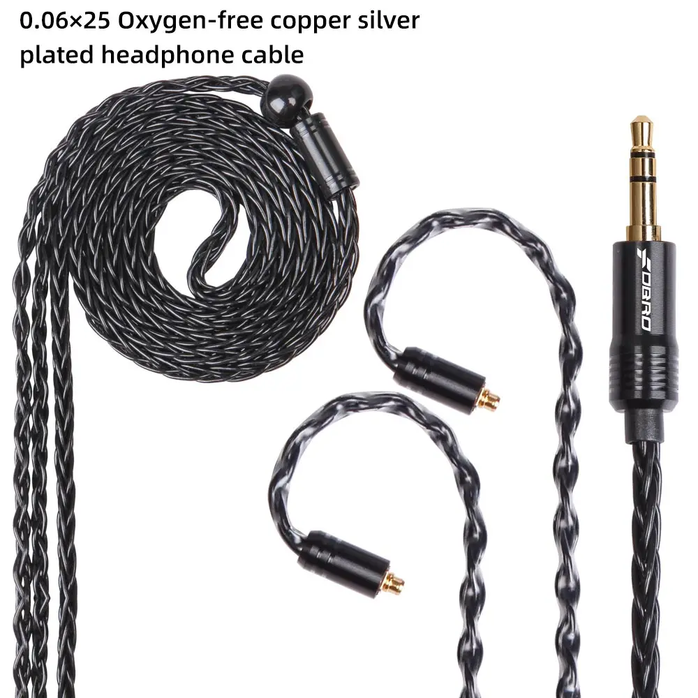 Кабель FDBRO 2 5/3 5/4 4 мм сбалансированный IE80 MMCX 2Pin A2DC IM 8 ядер мини посеребренный