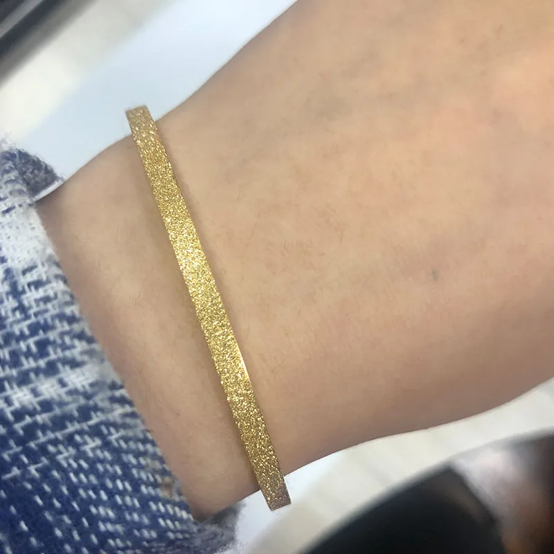 2018 новый очаровательный браслет из розового золота нержавеющей стали 4 мм