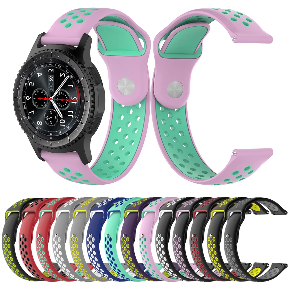 Силиконовый ремешок для Huawei Watch 2 Pro Samsung Gear S3 Huami Amazfit Смарт спортивные часы браслет