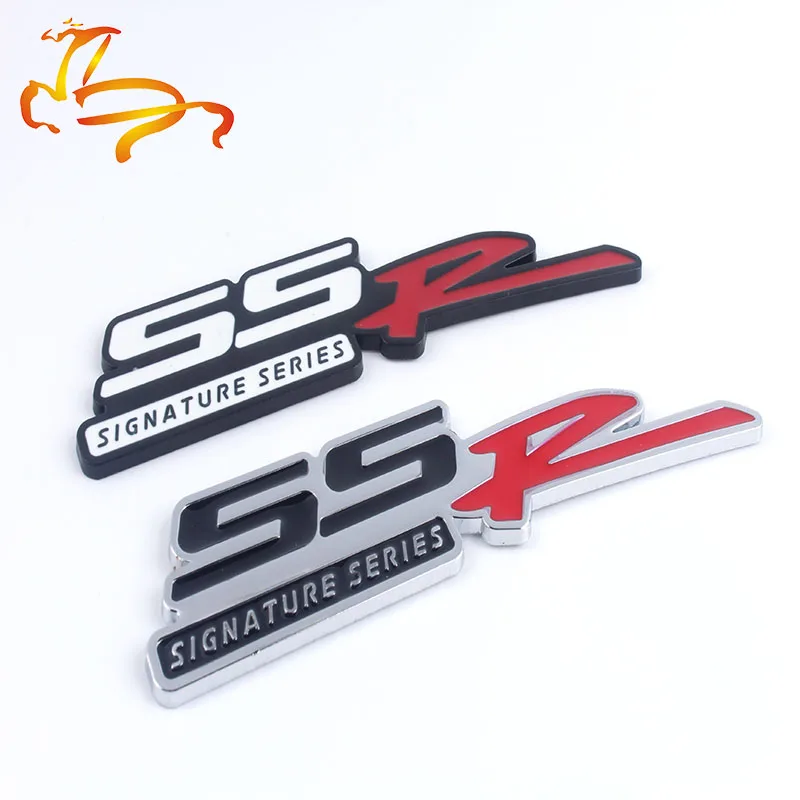 

Car Accessories 3D Metal Zinc alloy SSR SS R SIGNATURE SERIES Letter Badge Emblem Car sticker Auto Body Rear Trunk Decal styling