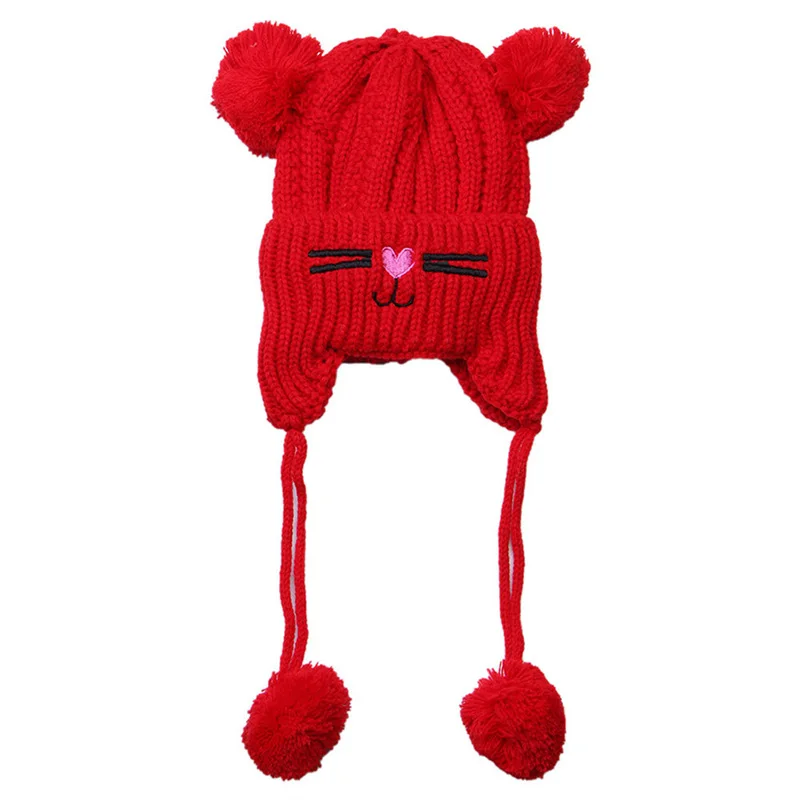 Осень зима махрово уши сердце нос висит шерсти мяч плюс бархатные наушники