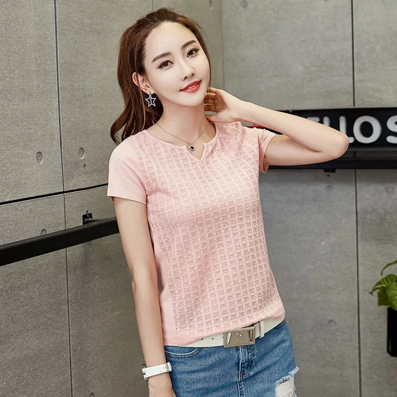 Poleras Mujer Verano 2018 летняя белая футболка Для женщин корейские футболки розовая s топы