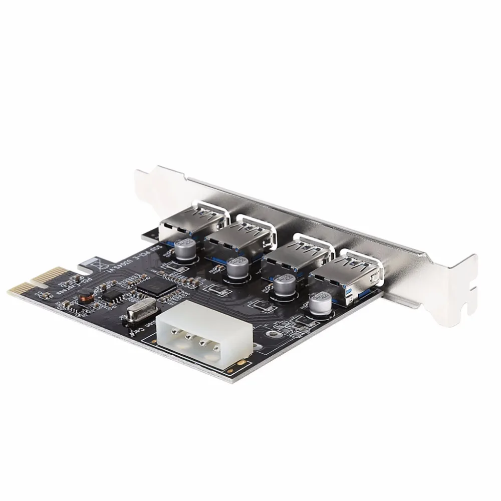 Адаптер расширения PCI E для концентратора USB 3 0 с 4 портами Express скорость 5 Гбит/с