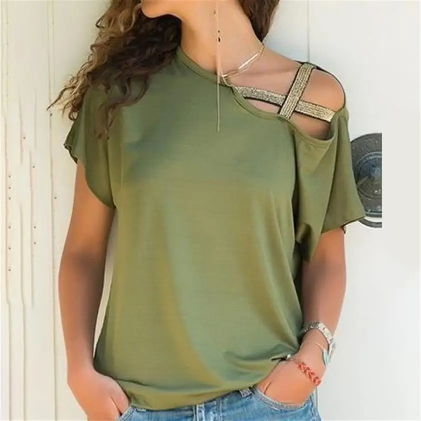

New Fashion T-Shirt For Women Letters Print Cross Bandage Top Tops Plus Size T-Shirt Graphic Tees Women Streetwear Cute
