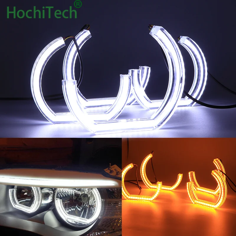Кристалл DTM M4 Стиль LED Angel Eye комплект с желтым поворотом Singal белый желтый