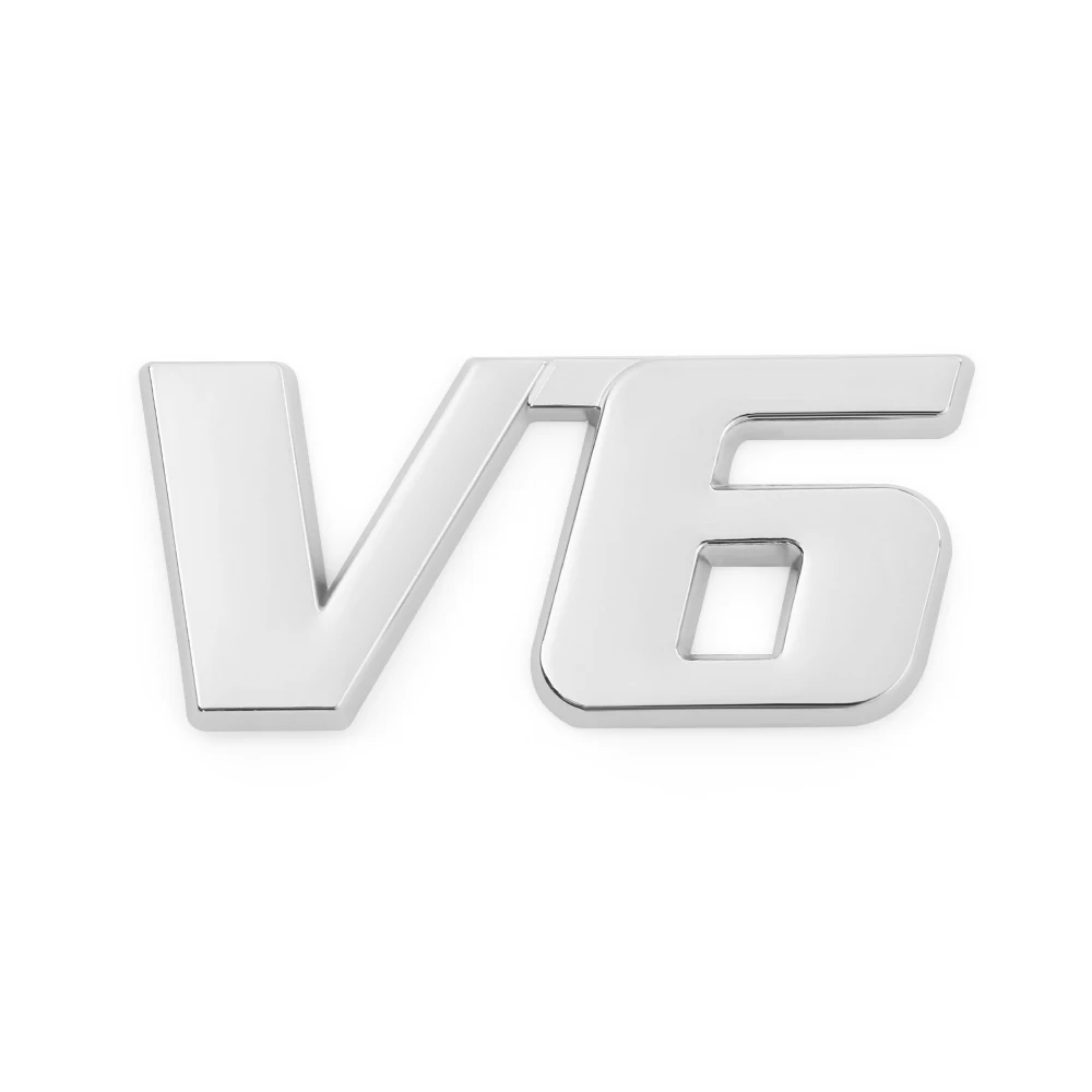 1 шт. 3D металлическая наклейка 4WD V6 V8 хромированная на заднюю дверь автомобиля