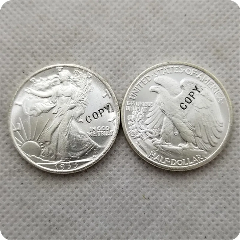 1933 S D Walking Liberty половина доллара копия монет памятные монеты медали коллекционные