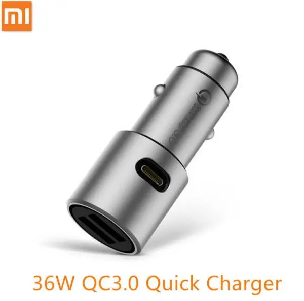 Универсальный Xiaomi Мобильный телефон зарядка QC3.0 X2 Универсальный Qualcomm Quick charge 3,0 2 порта макс 36 Вт USB Автомобильное зарядное устройство для автомобиля - Тип штекера: Универсальный
