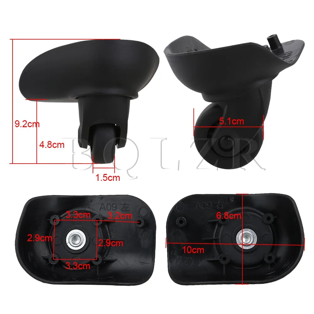 2x BQLZR 9 2x10x4 1 см черные колесики для багажа сменные DIY с 10 винтами|screw screw|screw diyscrew black |