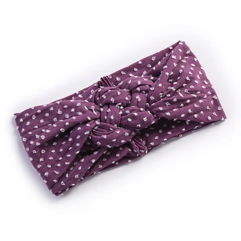 Повязка на голову в горошек с китайским узлом для маленьких девочек Детские