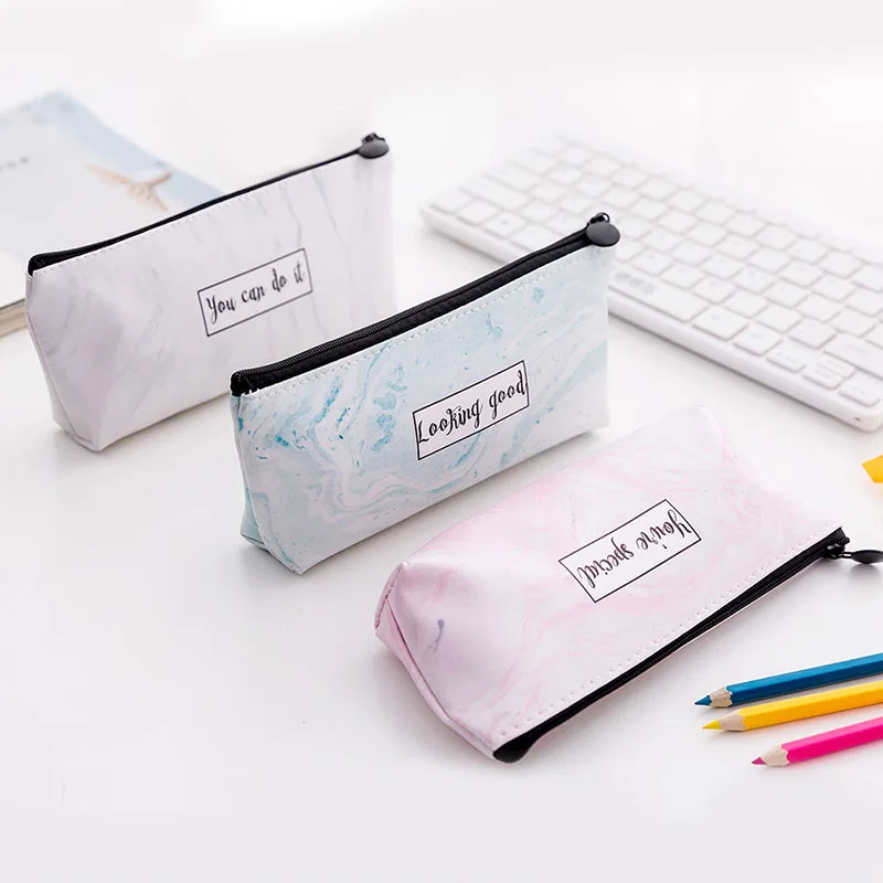 1 шт. милый Pu пенал Чехол Papelaria Kawaii Канцелярские Сумки для карандашей детский подарок школьная сумка для хранения ручек портативные косметические кисти Сумки