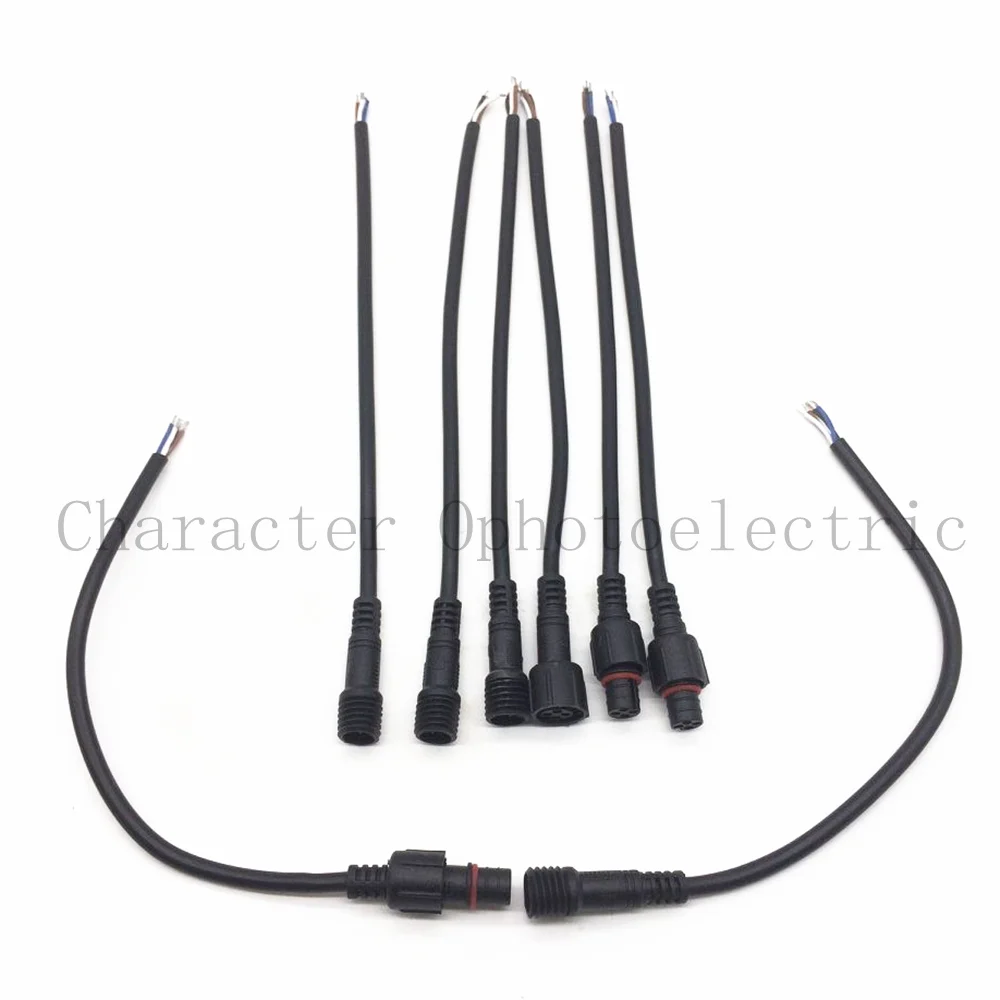 5 пар 2 контактный 3 4 разъем 20 см 0 мм 24AWG светодиодный кабель водонепроницаемый IP65