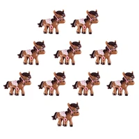 50pcs western cowgirl horse resin scrapbooking hair bow clip center crafts embellishment charms cabachons