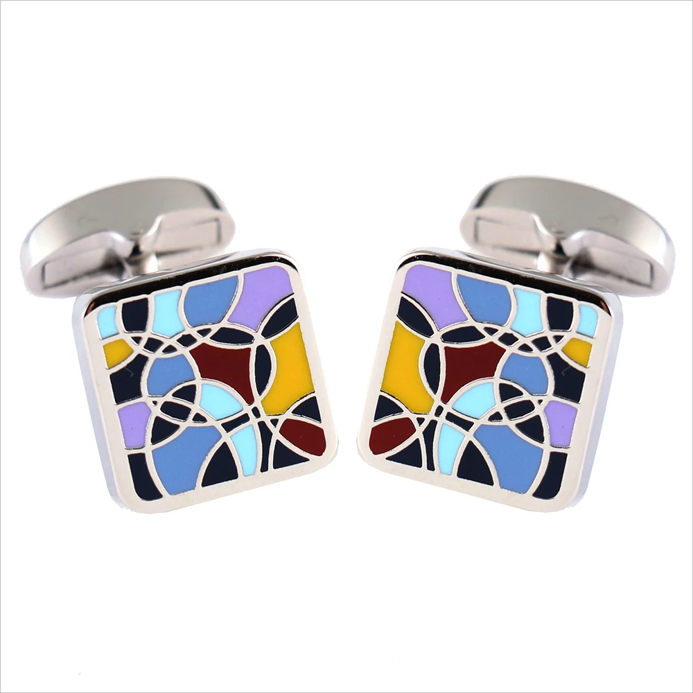 Мужские Запонки с металлическими клипсами для одежды запонки в полоску красного
