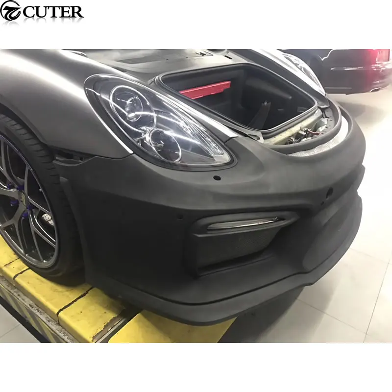 GT4 стиль FRP передний бампер автомобильный комплект кузова для Porsche Boxster Cayman 981 Замена GT4 Комплект кузова