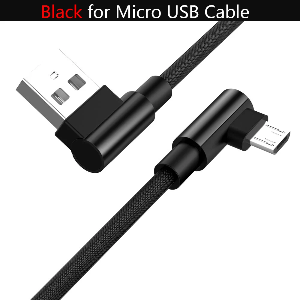 micro usb Usb type C Micro USB 90 градусов быстрая зарядка usb c кабель L type-c 3,1 шнур для передачи данных зарядное устройство usb-c для samsung S8 S9 Note 8 Xiaomi - Цвет: micro usb