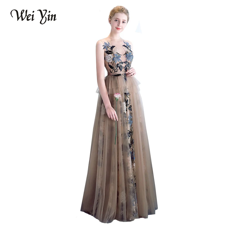 Вечернее платье weiyin De Soiree Новое сексуальное прямое длинное вечернее женские 2018