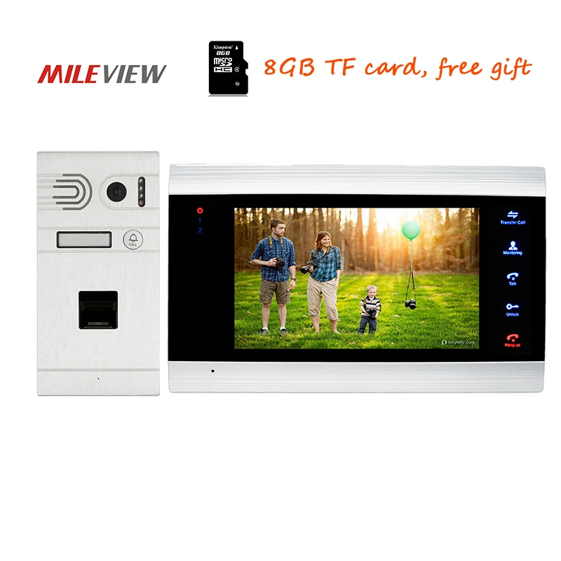 Бесплатная доставка Новинка 720P AHD HD 7 &quotэкран видео домофон система записи +