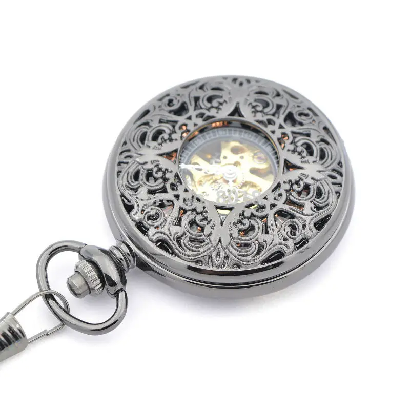 Новинка механические часы H183 в старинном стиле с ручной заводкой черные