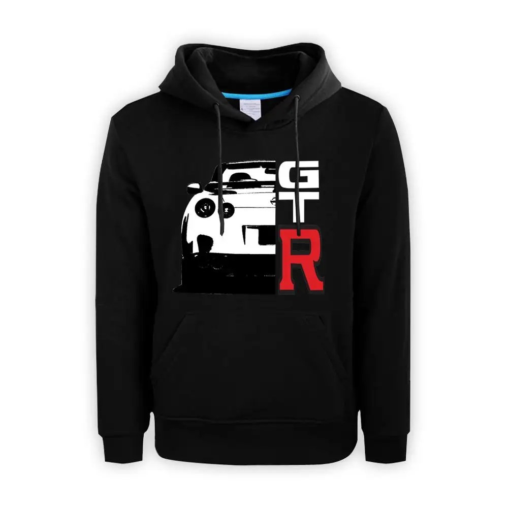 Армейский зеленый Nissan Skyline GT-R weatshirt Мужской пуловер gtr толстовка с капюшоном куртки Толстовка в винтажном стиле Одежда автомобиль стильные толстовки мальчиков с капюшоном - Цвет: Армейский зеленый