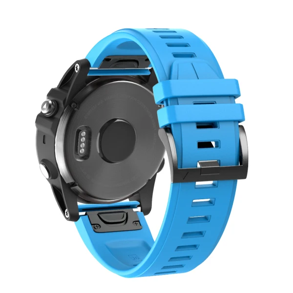 Sky blue Быстроразъемный силиконовый ремешок для Garmin Forerunner 935/945 Fenix 5/5 plus/Approach S60/instinct/MARQ - Цвет ремешка: Sky blue