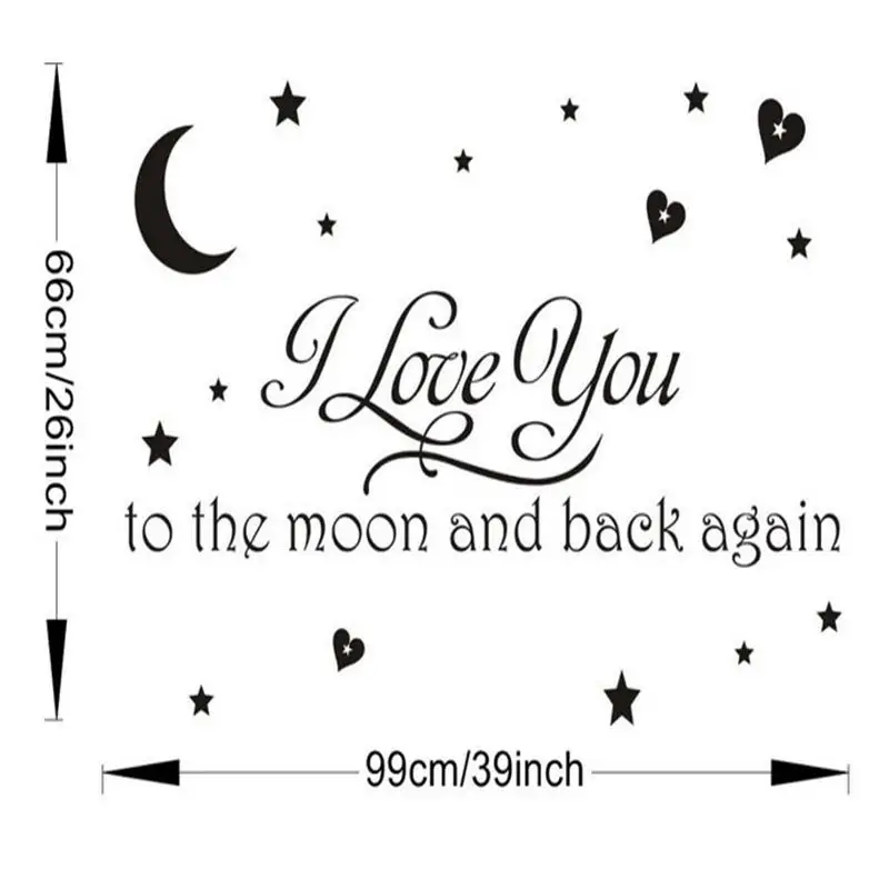 Я люблю тебя на Луну и обратно звезда ребенок младенец дети Дети Виниловая