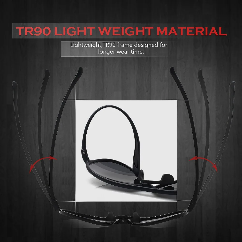 Мужские ультралегкие солнцезащитные очки-авиаторы с поляризацией для вождения