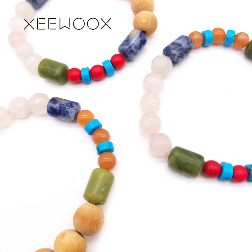 Женский красный браслет Boho с натуральным камнем целебный из чакры новинка