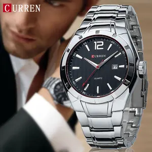 Часы Мужские CURREN, из нержавеющей стали, водонепроницаемые, с ремешком, для занятий спортом, xfcs, 2021