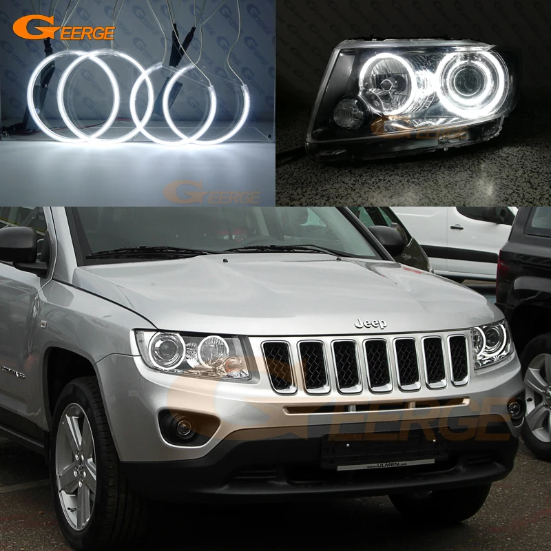 Для Jeep Compass 2011 2012 2013 ксенон отличное Ультра яркое освещение CCFL Ангельские глазки комплект Halo Кольцо