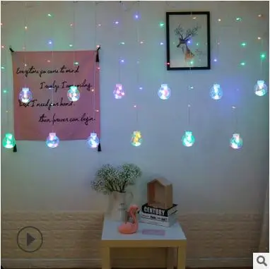 3 м Рождественская Светодиодная лампа с желтым шаром для дома день рождения