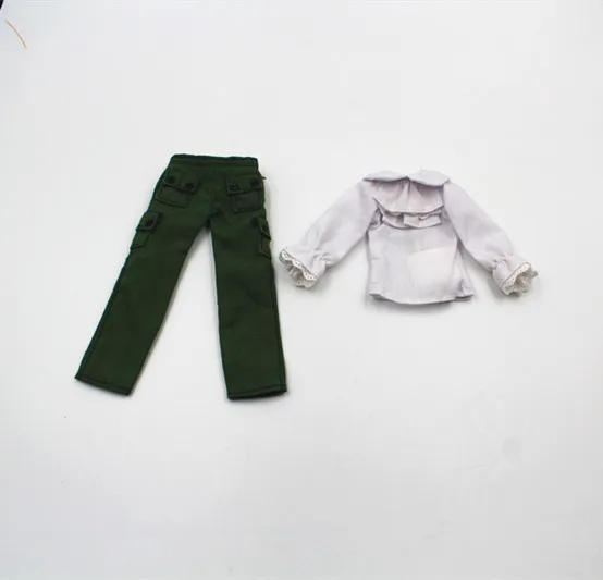 Кукла blygirl Blyth белая рубашка армейского зеленого цвета брюки Повседневный Модный комплект для куклы 1/6 Blyth кукла