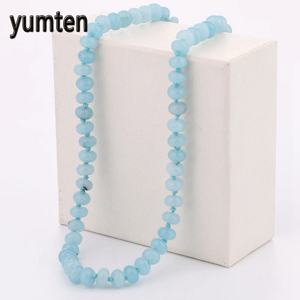 Yumten Sea Blue Treasure круглое ожерелье источник питания натуральный кристалл женские