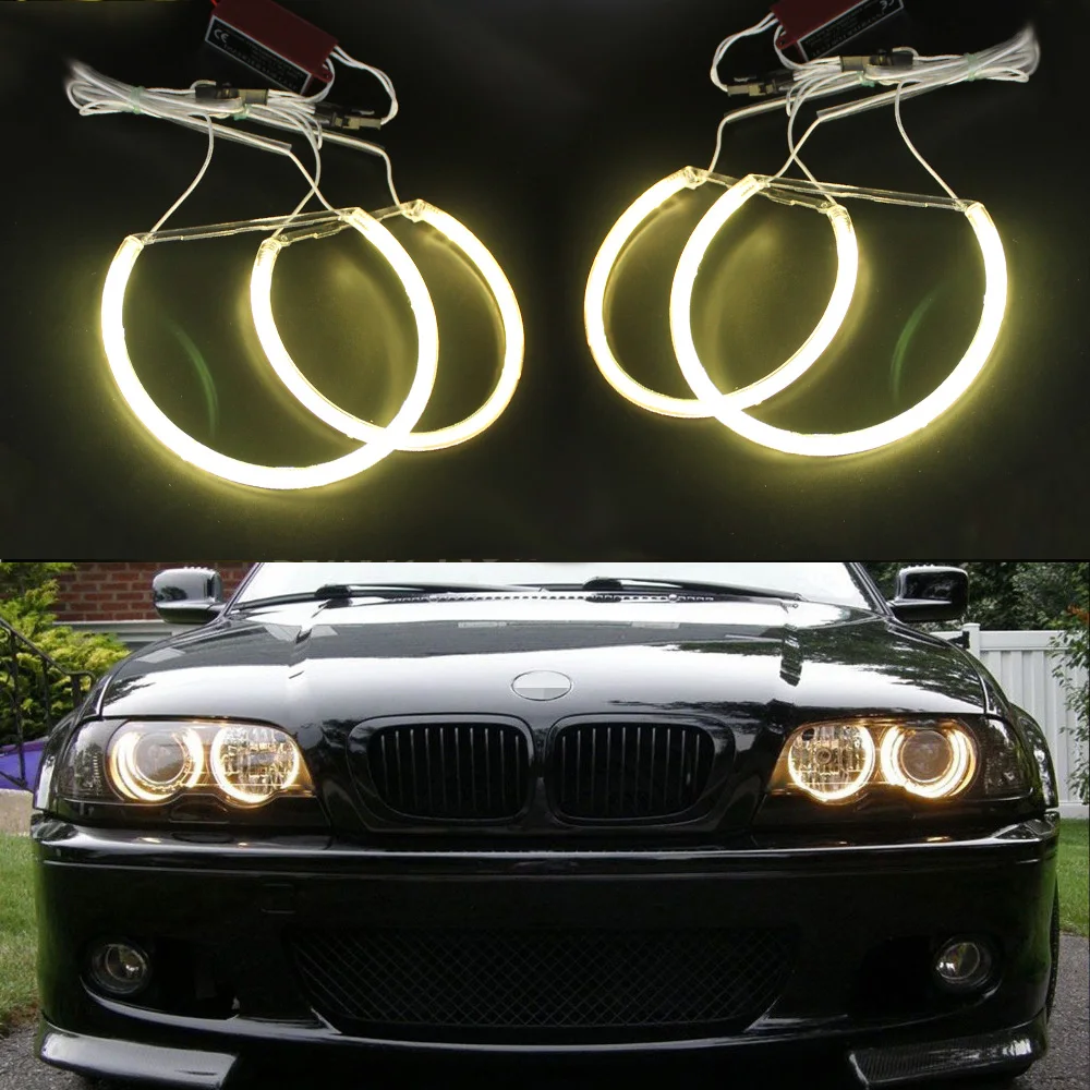 Ангельские глазки Halo кольца 2x131 мм 2x146 луч CCFL свет не-проектор для BMW E46 3 серии 1993-2003