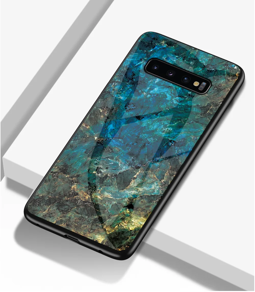 Haissky Мрамор закаленное Стекло чехол для samsung Примечание 10 10+ 9 8 S10 S9 S8 плюс S10e S7 край A80 A70 A50 A40 A30 A750 задняя крышка