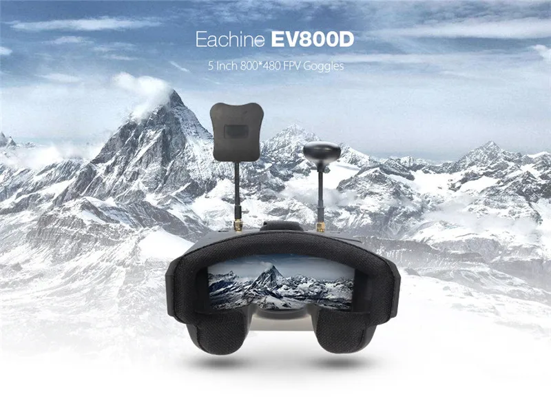 Eachine EV800D 5,8G 40CH разнообразие FPV очки 5 дюймов 800*480 видео гарнитура HD DVR встроенный аккумулятор для RC моделей FPV