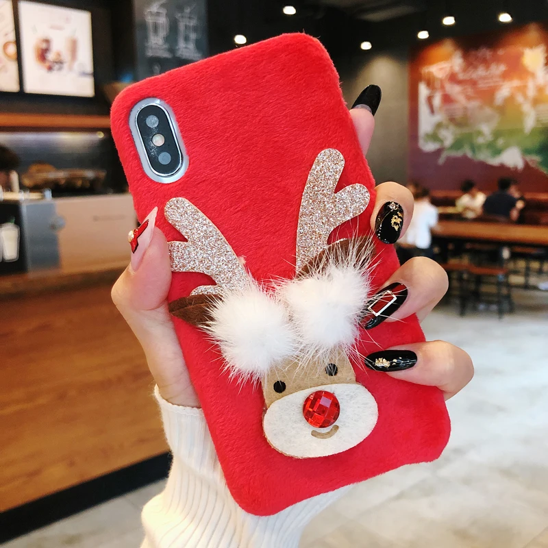 Easterm X Чехлы новогодний Рождественский теплый зимний чехол для iPhone XS 6 S Plus 7 8 P XR MAX