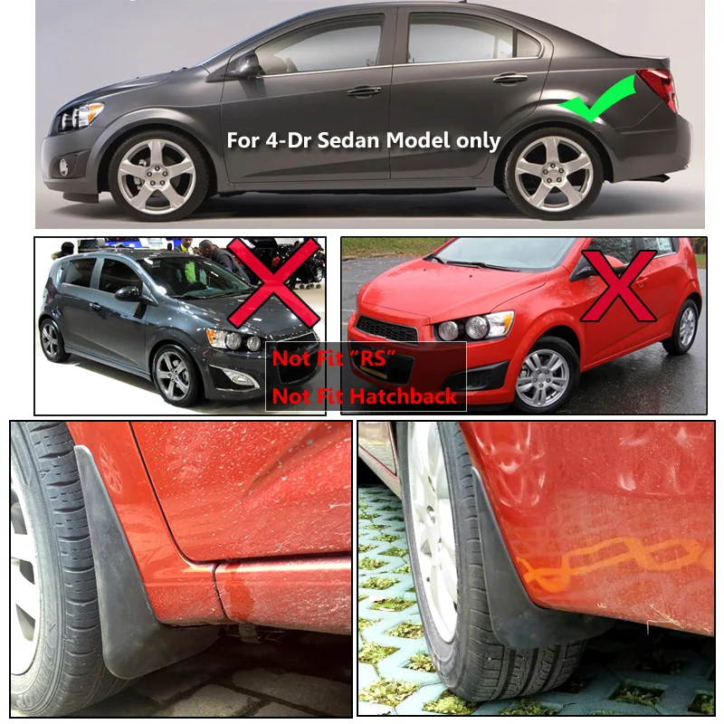 Литая щитка от грязи для Chevrolet Aveo Sonic Holden Barina Седан 2012 2013 2014 2015 2016 Брызговики|mud