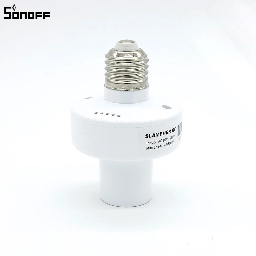 Sonoff Slampher RF 433 МГц беспроводной контрольный светильник, держатель E27, Универсальный WiFi светильник, лампочка, держатель, умный дом, переключатель IOS Android