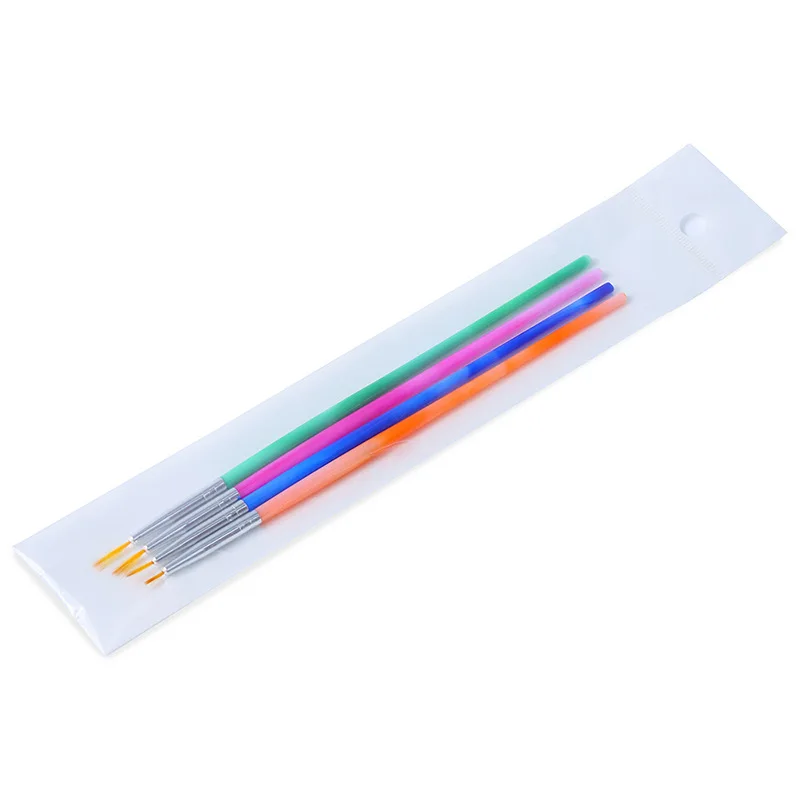 MIOBLET 4 шт./компл. Профессиональные кисти для дизайна ногтей резная подкладка 3D