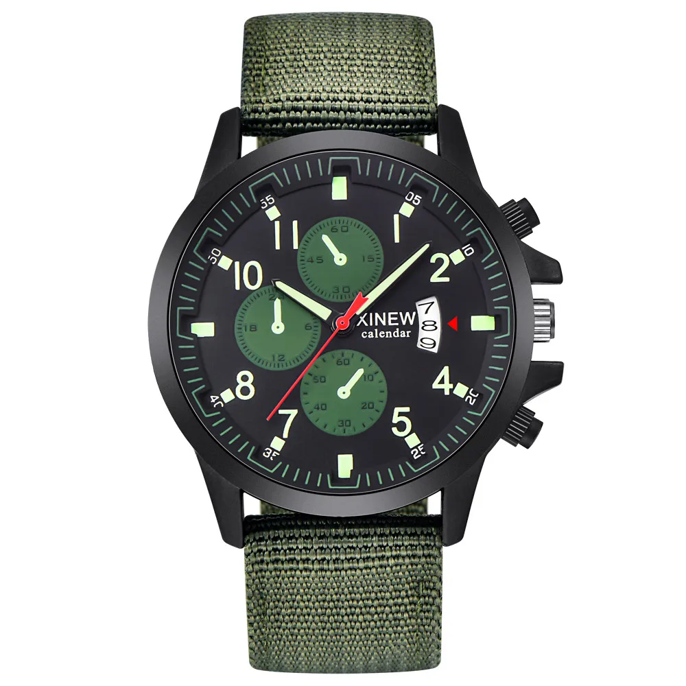 Men S Military Steel Military Date Quartz Analog Army Casual Dress Wrist Watches       Watch Winder 