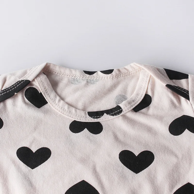 Летний комбинезон новинка 2019 детская шапка с короткими рукавами и принтом в виде