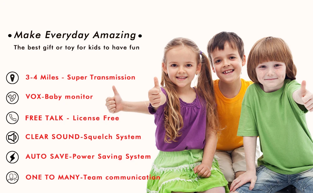 Kids Walkie Talkies 22 Channels FRS/GMRS UHF mini Walkie Talkie for Kids 2 Way Radio 3 Miles with Flashlight Gifts for Chiildren