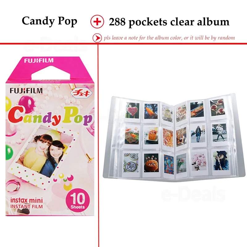 Fujifilm Instax Mini Film Candy Pop 10 листов для 9 8 7s 70 90 25 мгновенный Polariod камеры смартфона
