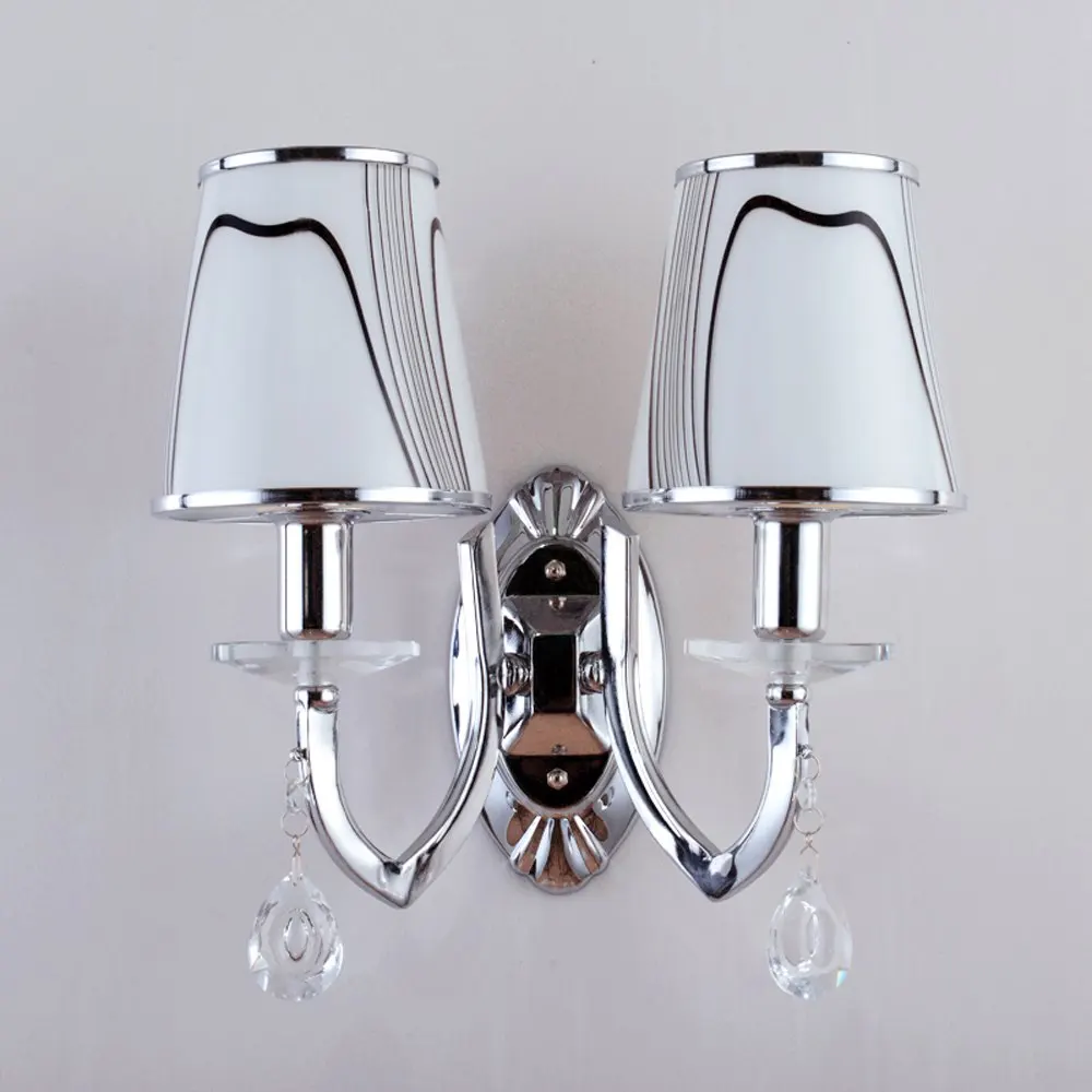 Простой современный стеклянный настенный светильник для ванной комнаты