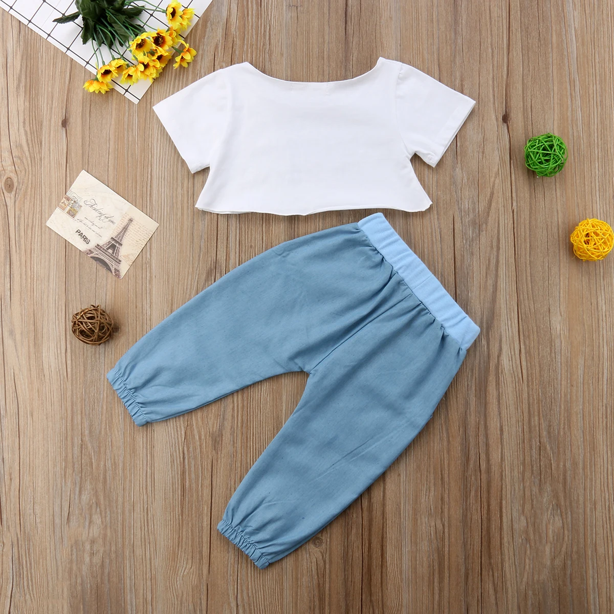 Новинка 2018 летние модные повседневные комплекты для маленьких девочек топы с